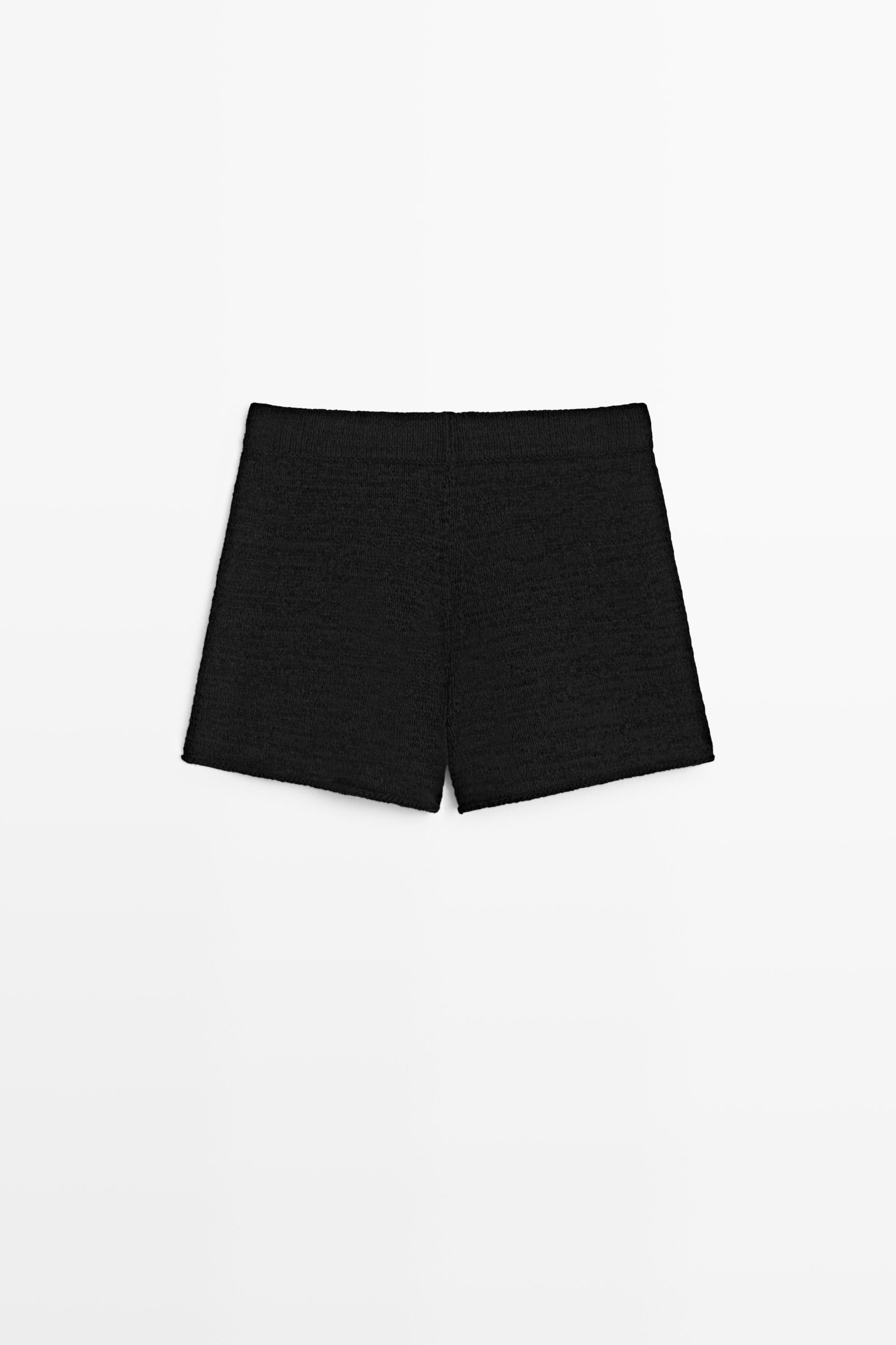 Short en maille texturée